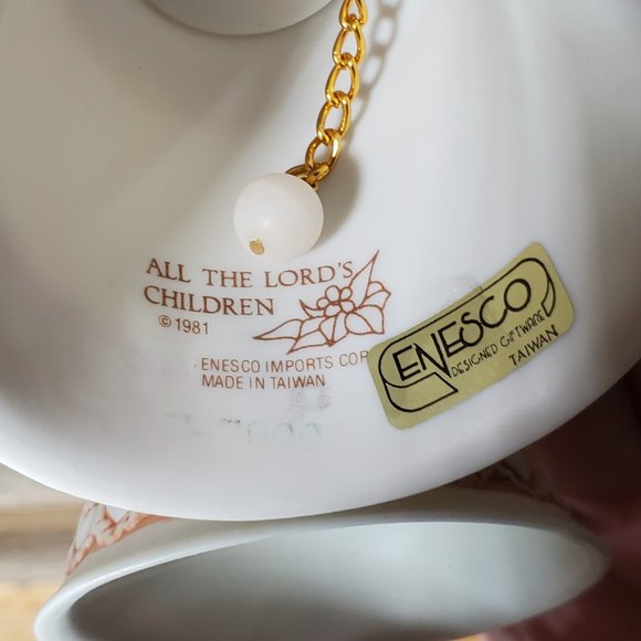 Enesco 1981 'with Love" Bell - Pilgrim Girl - "All The Lord's Children" - Picture 6 of 6